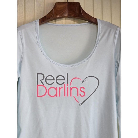 WIKZ Tops - WIKZ Shirt Womens Medium Blue Reel Darlins Long Sleeve Fishing Performance